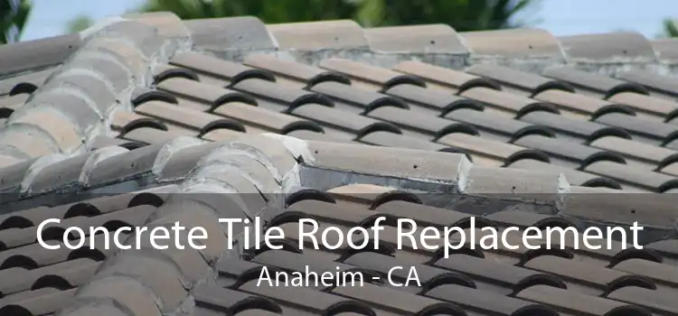 Concrete Tile Roof Replacement Anaheim - CA