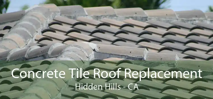 Concrete Tile Roof Replacement Hidden Hills - CA