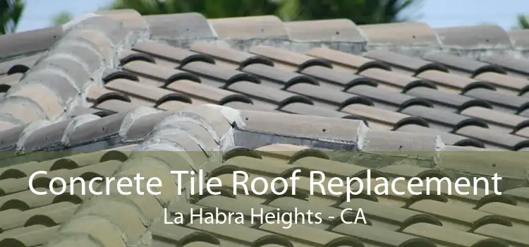 Concrete Tile Roof Replacement La Habra Heights - CA