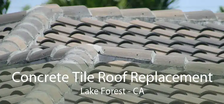 Concrete Tile Roof Replacement Lake Forest - CA