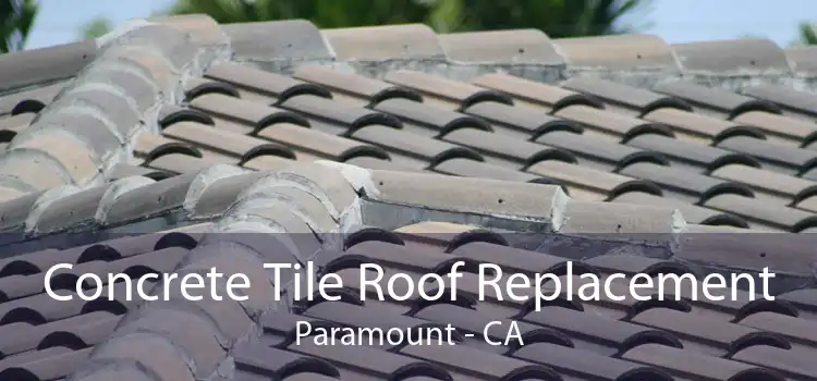 Concrete Tile Roof Replacement Paramount - CA