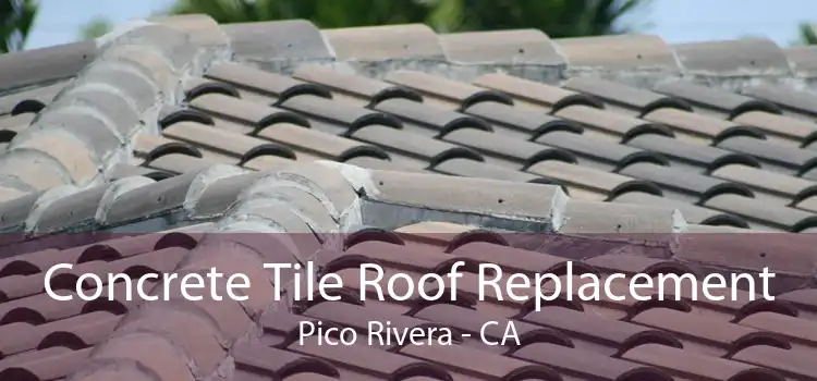 Concrete Tile Roof Replacement Pico Rivera - CA