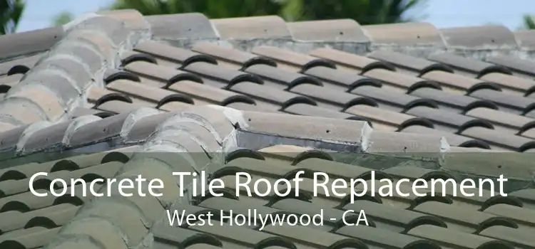 Concrete Tile Roof Replacement West Hollywood - CA