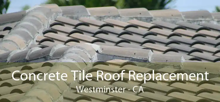 Concrete Tile Roof Replacement Westminster - CA